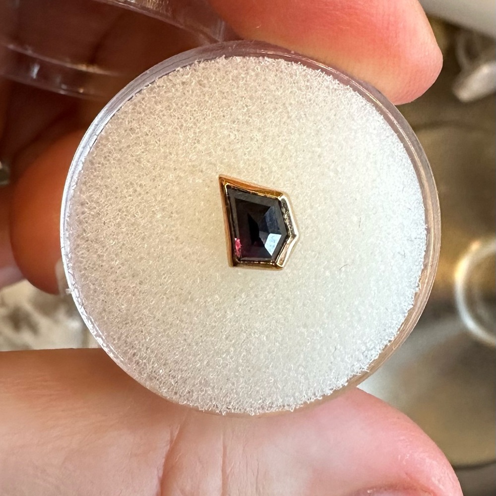 New Geometric Winza Ruby Sapphire in Yellow Gold by Mettle and Silver